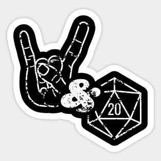 Rock and Roll Metal Dice Sticker